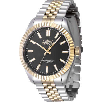 Invicta Men's Watch - Specialty Quartz Black Dial Two Tone Steel Bracelet | 47483 ,