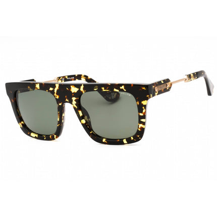 Police Men's Sunglasses - Shiny Blue Brown Havana Acetate Square Frame | SPLF71 781Y ,