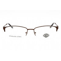 Harley Davidson Women's Eyeglasses - Matte Dark Brown Oval Half Rim Frame | HD0541 049 ,