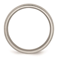 Titanium Grooved and Beaded Edge 6mm Polished Band | TB132 ,