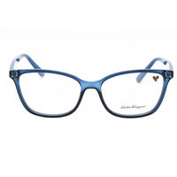 Salvatore Ferragamo Women's Eyeglasses - Transparent Blue Full Rim Frame | SF2918 432 ,