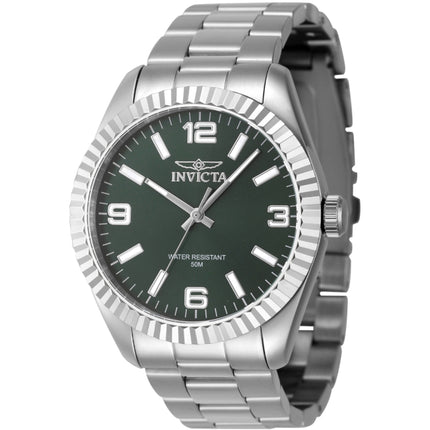Invicta Men's Quartz Watch - Specialty Green Dial Silver Tone Bracelet | 47450 ,
