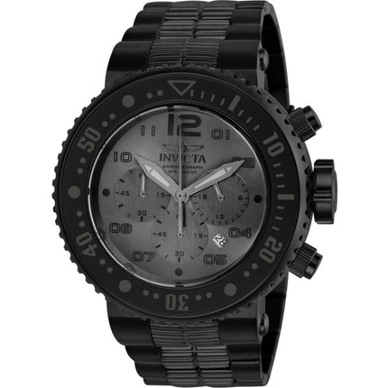 Invicta Men's Watch - Pro Diver Quartz Chrono Gunmetal Dial Steel Bracelet | 25079 ,