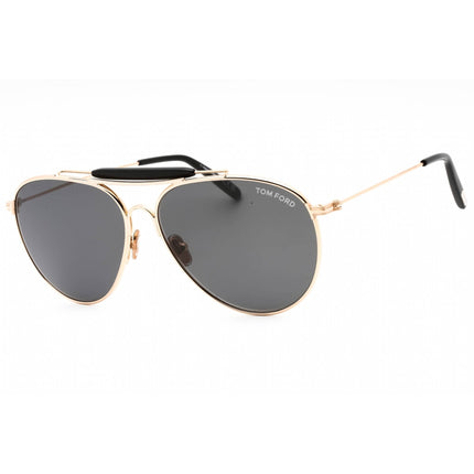 Tom Ford Men's Sunglasses - Shiny Rose Gold Metal Aviator Full Rim Frame | FT0995 28A ,
