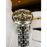 Invicta Men's Watch - Cerberus Tri Time TT Silver Tone, Yellow Gold Case | 44592 ,