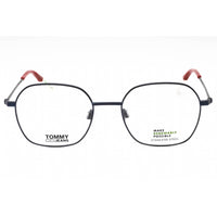 Tommy Hilfiger Men's Eyeglasses - Matte Blue Metal Square Full Rim Frame | TJ 0014 FLL ,