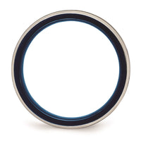 Stainless Steel Polished Blue IP-plated 5.00mm Band ,