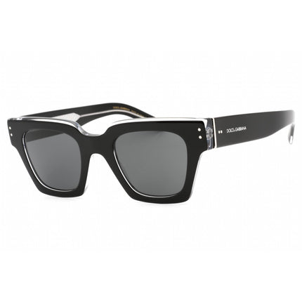 Dolce & Gabbana Men's Sunglasses - Black Crystal Frame Grey Lens | 0DG4413 675/R5 ,