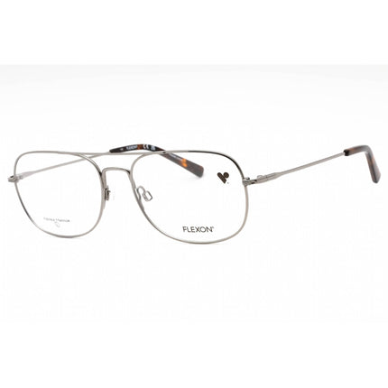 Flexon Men's Eyeglasses - Gunmetal Aviator Metal Full Rim Frame | FLEXON H6066 070 ,