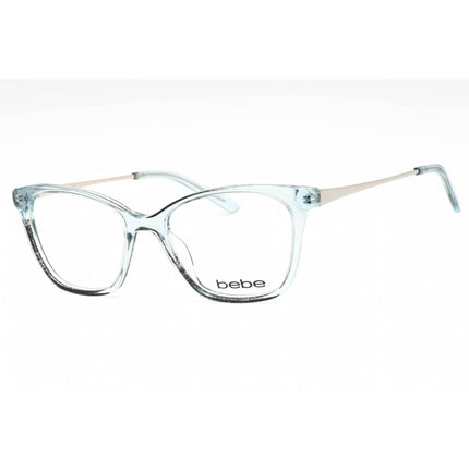 Bebe Women's Eyeglasses - Blue Crystal Acetate Full Rim Cat Eye Frame | BB5203 500 ,
