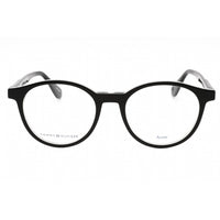 Tommy Hilfiger Unisex Eyeglasses - Black Crystal Oval Full Rim Frame | TH 1703 07C5 00 ,