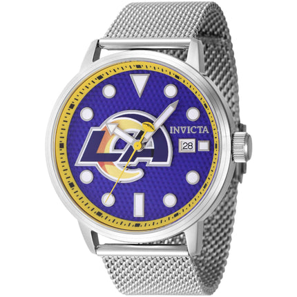 Invicta Men's Watch - NFL Los Angeles Rams Blue Dial Steel Mesh Bracelet | 47986 ,