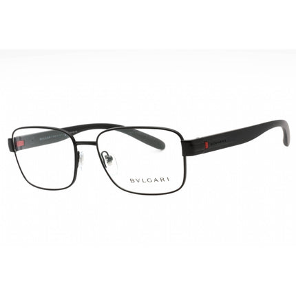 Bvlgari Men's Eyeglasses - Matte Black Metal Full Rim Rectangular Frame | 0BV1113 128 ,