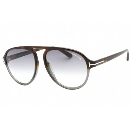 Tom Ford Men's Sunglasses - Dark Havana Metal Pilot Shape Full Rim Frame | FT0756 52B ,