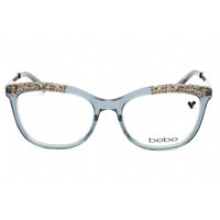 Bebe Women's Eyeglasses - Aqua Crystal Plastic Full Rim Rectangular Frame | BB5179 450 ,
