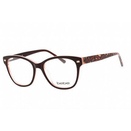 Bebe Women's Eyeglasses - Berry Animal Zylonite Full Rim Rectangular | BB5194 603 ,