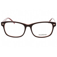 Bebe Women's Eyeglasses - Berry Plastic Full Rim Rectangular Clear Lens | BB5193 610 ,