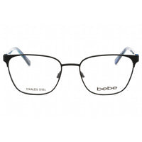 Bebe Women's Eyeglasses - Clear Demo Lens Jet Square Plastic/Metal Frame | BB5200 001 ,