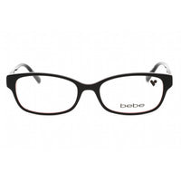Bebe Women's Eyeglasses - Jet Plastic Rectangular Fixed Nose Pads Frame | BB5183 001 ,