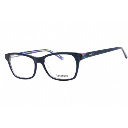Bebe Women's Eyeglasses - Midnight Plastic Full Rim Rectangular Frame | BB5118 414 ,