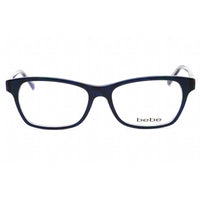 Bebe Women's Eyeglasses - Midnight Plastic Full Rim Rectangular Frame | BB5118 414 ,