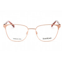 Bebe Women's Eyeglasses - Rose Gold Metal Full Rim Rectangular Frame | BB5200 770 ,