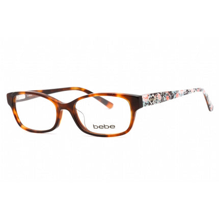 Bebe Women's Eyeglasses - Tortoise Plastic Full Rim Rectangular Frame | BB5183 200 ,
