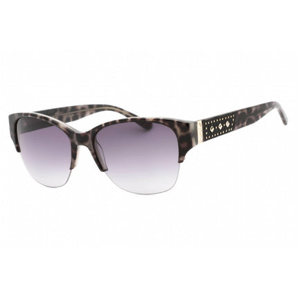 Bebe Women's Sunglasses - Jet Animal Zylonite Half Rim Rectangular Frame | BB7196 001 ,