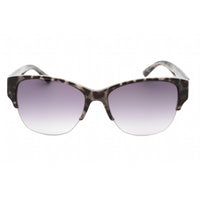 Bebe Women's Sunglasses - Jet Animal Zylonite Half Rim Rectangular Frame | BB7196 001 ,