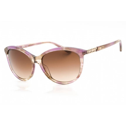Bebe Women's Sunglasses - Plum Horn Full Rim Oval Fixed Nose Pads Frame | BB7202 500 ,
