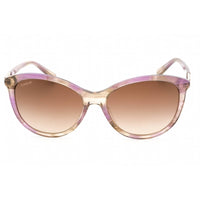 Bebe Women's Sunglasses - Plum Horn Full Rim Oval Fixed Nose Pads Frame | BB7202 500 ,