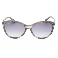 Bebe Women's Sunglasses - Smoke Horn Plastic Oval Fixed Nose Pads Frame | BB7202 001 ,