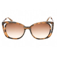 Bebe Women's Sunglasses - Topaz Floral Plastic Full Rim Rectangular Frame | BB7210 280 ,