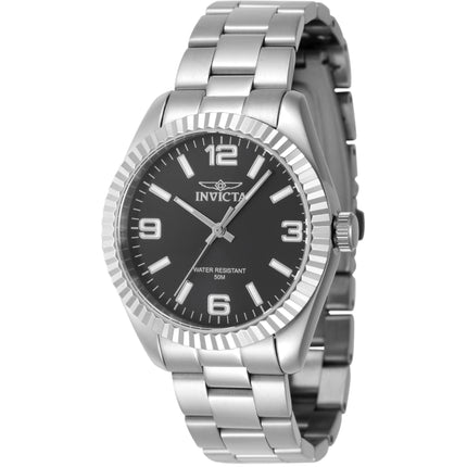 Invicta Women's Quartz Watch - Specialty Black Dial Silver Tone Bracelet | 47463 ,