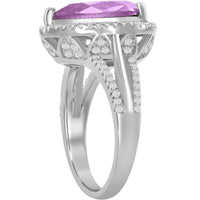 Women's Ring - CZ with Amethyst Swarovski Element, Size 8 | BLW-2422-8 ,