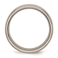 Titanium Concave 8mm Polished Beveled Edge Band | TB45 ,