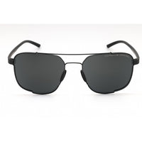 Porsche Men's Sunglasses - Black Metal Pilot Shape Full Rim Frame Grey Lens | P8922 A ,