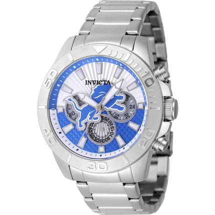 Invicta Men's Watch - NFL Detroit Lions Chronograph Blue, Silver Tone Dial | 47958 ,