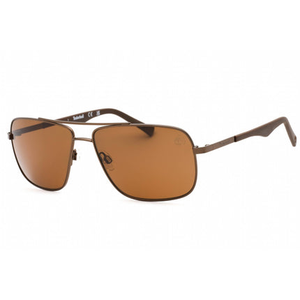Timberland Men's Sunglasses - Dark Brown/Other Aviator Full Rim Frame | TB9107 50H ,