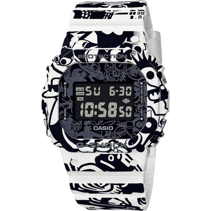 Casio Men's Digital Watch - G-Shock G-Universe Black and White Strap | DW-5600GU-7CR ,
