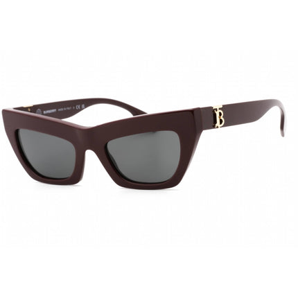 Burberry Women's Sunglasses - Dark Grey Lens Bordeaux Cat Eye Frame | 0BE4405 397987 ,