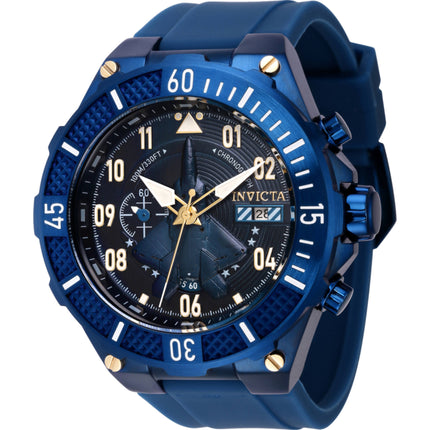 Invicta Men's Watch - Aviator Quartz Chronograph Blue Dial Silicone Strap Date | 39893 ,