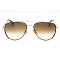 David Beckham Men's Sunglasses - Gold Grey Aviator Full Rim | DB 7068/G/S 02F7 HA ,