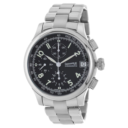 Eberhard & Co. Men's Watch Traversetolo Automatic Chronograph - Black Dial SS Bracelet | 31051.3 ,