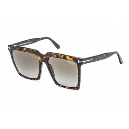 Tom Ford Women's Sunglasses - Dark Havana Rectangular Frame Brown Lens | FT0764 52H ,