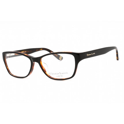 Christian Lacroix Women's Eyeglasses - Black/Havana Plastic Cat Eye Frame | CL1015 036 ,