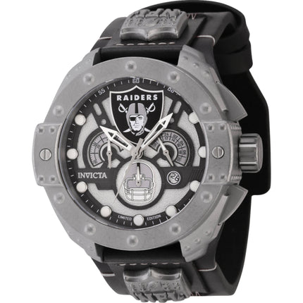 Invicta Men's Watch - NFL Las Vegas Raiders Chrono Gunmetal and Silver Dial | 45116 ,