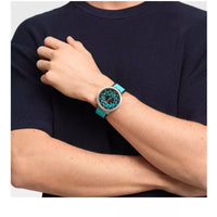 Swatch Unisex Watch - Big Bold Irony Mint Trim Turquoise and Black strap | SB07S111 ,