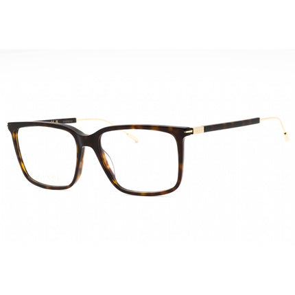 Gucci Men's Eyeglasses - Havana Acetate Full Rim Rectangular Shape Frame | GG1273O 002 ,