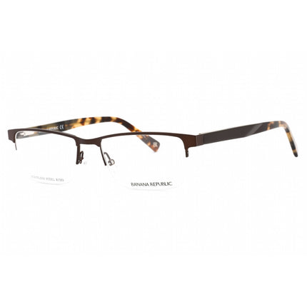 Banana Republic Men's Eyeglasses - Matte Brown Metal Half Rim Frame | Antonio 04IN 00 ,